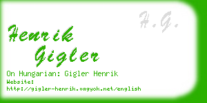 henrik gigler business card